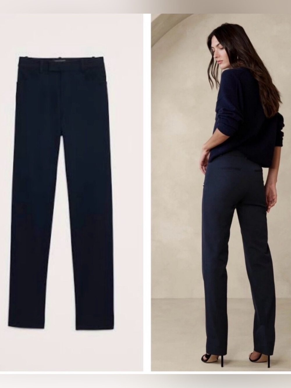 Banana Republic Mid Rise Straight Sloan Pant. Navy. Size 00P New with tags